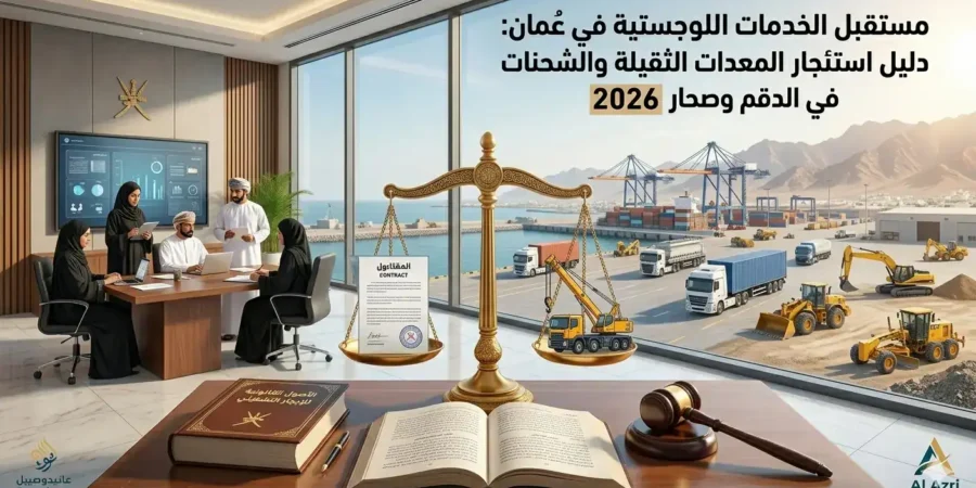 دليل أعمال متكامل حول إدارة عقود تأجير الشاحنات والمعدات الثقيلة من شركة العزري للمشاريع المتطورة. خدمات شركة العزري للمشاريع المتطورة وتأجير المعدات الثقيلة عبر منصة التوصيل السريع في عُمان.