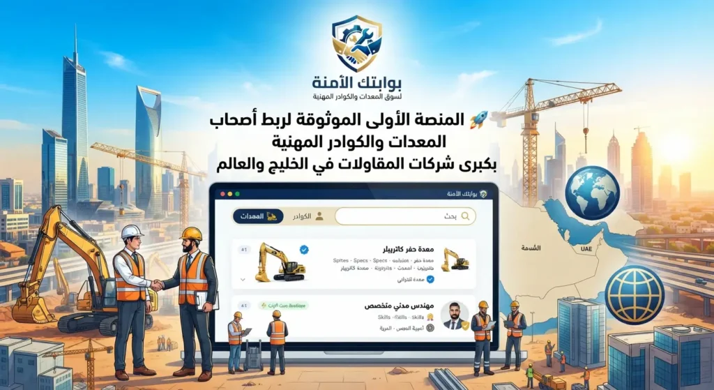 منصة سوق المعدات والشاحنات والكوادر المهنية لربط أصحاب المعدات بكبرى شركات المقاولات